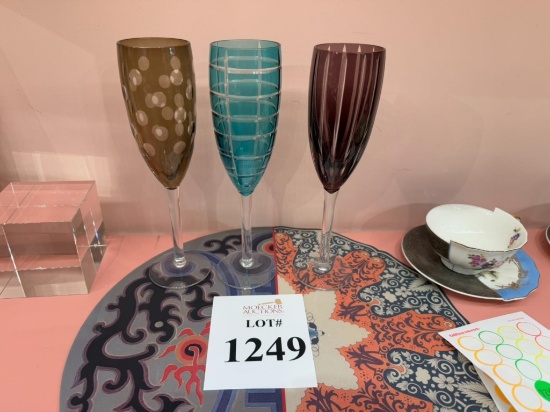 POLS POTTEN CUTTINGS MULTICOLOR CHAMPAGNE GLASSES