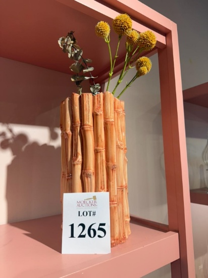 LES OTTOMAN BAMBOO CERAMIC VASE (PINK)