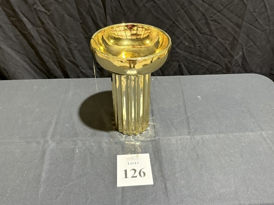 FANCY HOME COLLECTION GOLD CERAMIC BOWL ON
