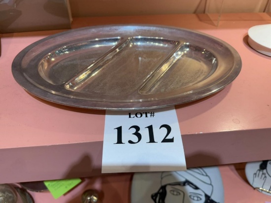 CORBELL SILVER OVAL 3-SECTION DISH
