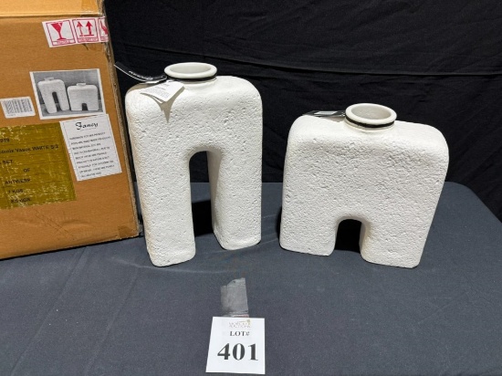 WHITE VASE ECOMIX COTONOU SET