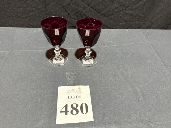 MARIO LUCA GIUSTI SYNTHETIC CRYSTAL WATER GLASSES