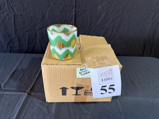 IKAT GOLD GREEN TUMBLERS