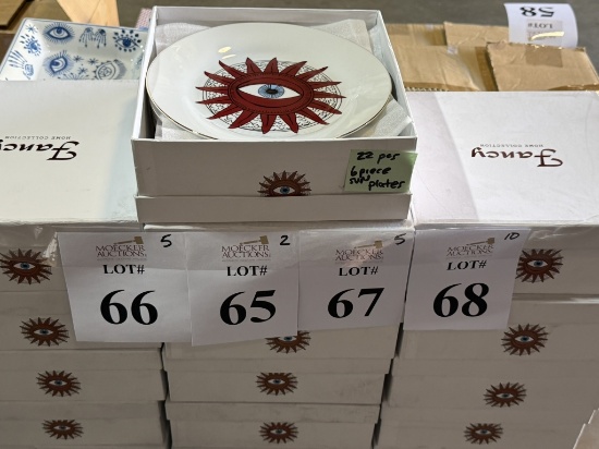 FANCY HOME COLLECTION SUN-EYE (6)PCS DESERT PLATES