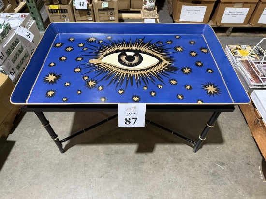 EVIL EYE HAND PAINTED COFFEE TABLE
