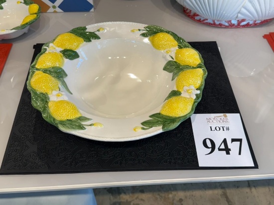 LES OTTOMAN LEMON DEEP DISH