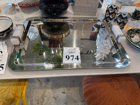 ZODAX ONYX HANDLE SERVING TRAY