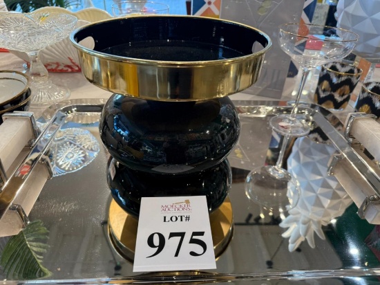 MODERN BLACK CAKE PLATE BY OROA
