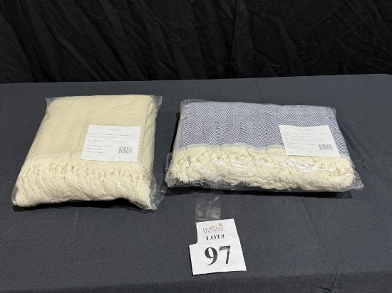 ANAYA TURKISH COTTON HERRINGBONE THROW