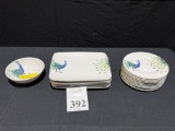 LOT CONSISTING OF (15) CATCHII PEACOCK PLATES