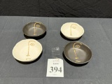 FANCY HOME COLLECTION CERAMIC BOWL FACE B&W