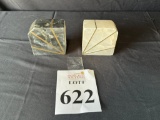 MARBLE BOOKENDS