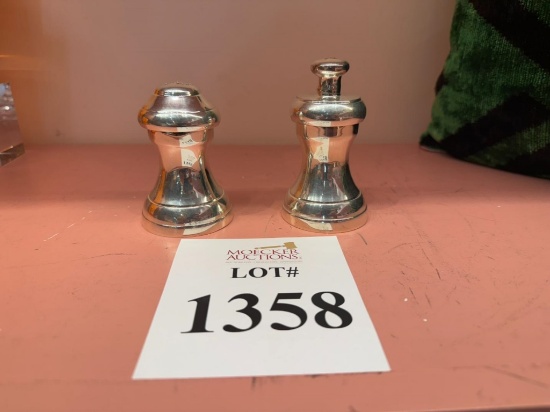 CORBELL SILVER SALT & PEPER PLAIN SILVER