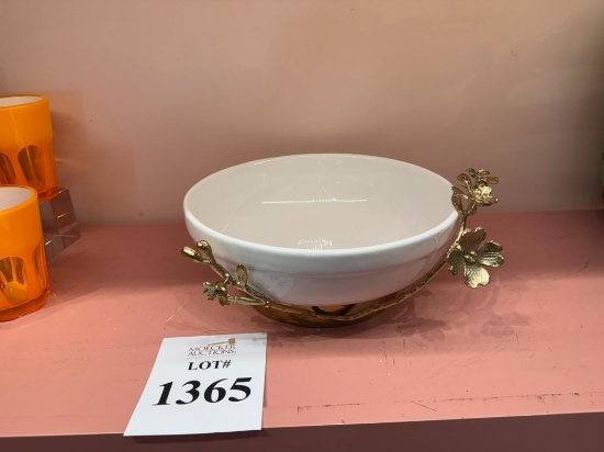ZODAX TAVOLO CERAMIC BOWL WITH FLORAL LARGE