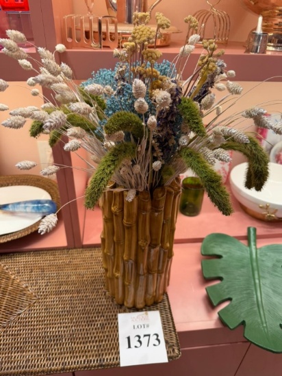 LES OTTOMAN BAMBOO CERAMIC VASE