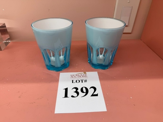 MARIO LUCA GIUSTI DOUBLE FACE TUMBLERS (LIGHT BLUE