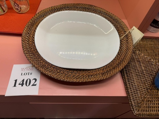 CALAISO RATTAN SERVING PLATTER