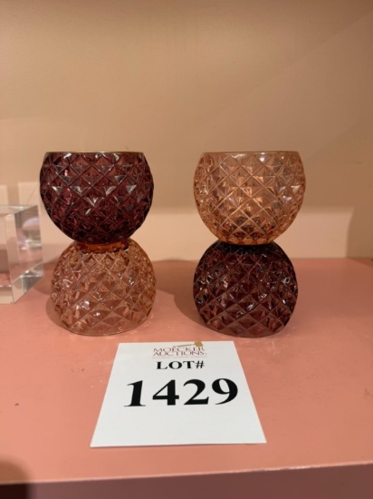 GOODWILL CRYSTAL BOWLS (PURPLE/PINK)