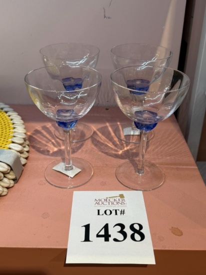 ZODAX MARTINI/COCKTAIL GLASSES (BLUE) SET