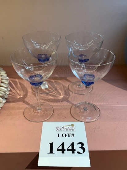 ZODAX MARTINI/COCKTAIL GLASSES (BLUE) SET
