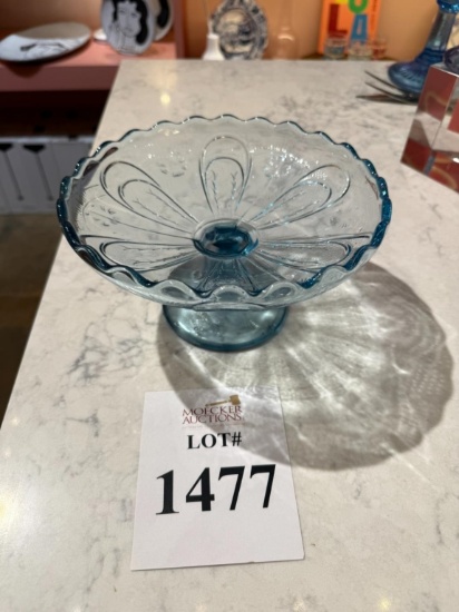 ALL'ORIGINE GLASS CAKE/SERVING STAND (BLUE)