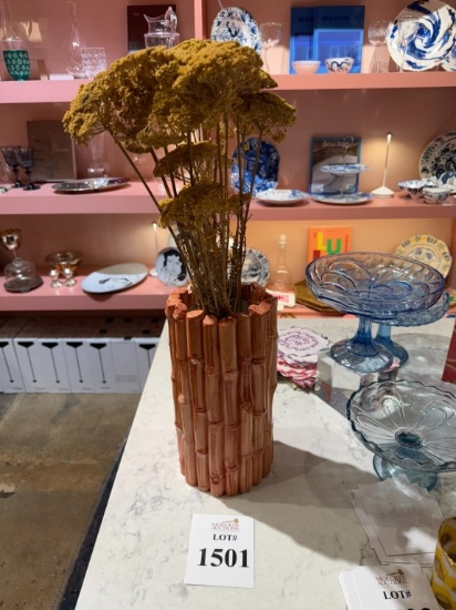 LES OTTOMAN BAMBOO CERAMIC VASE