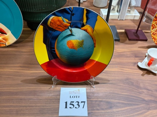 SELETTI TIOLETPAPER DINNER PLATE (GLOBE)