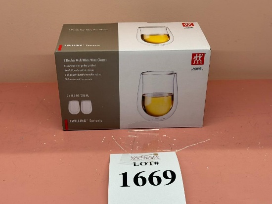 ZWILLING SORRENTO DOUBLE WALL WHITE WINE GLASSES