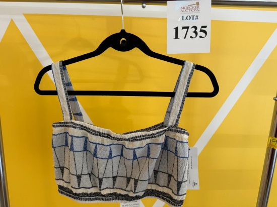 PEARL & CAVIAR KYKLADES CROP TOP, SIZE S/M