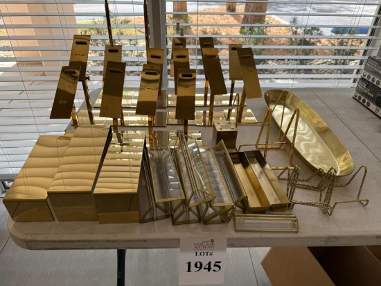 LOT CONSISTING OF (37) GOLD JEWELRY DISPLAY STANDS