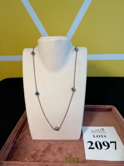 EVIL EYE BEADED LONG NECKLACE