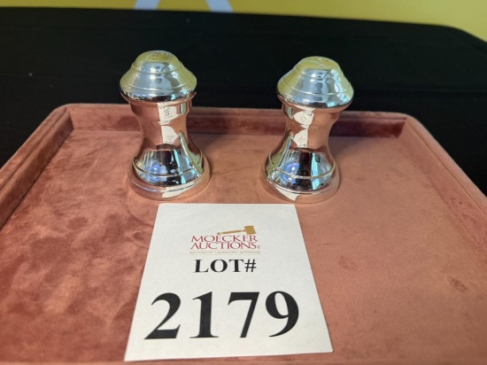 CORBELL SILVER SALT & PEPPER PLAIN SILVER SET