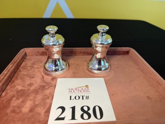 CORBELL SILVER SALT & PEPPER PLAIN SILVER SET