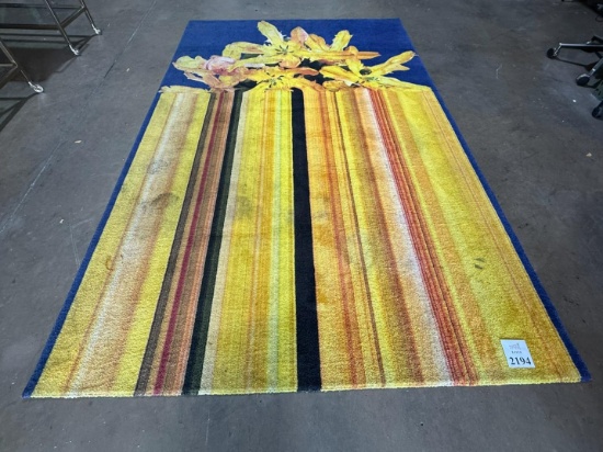 QEEBOO CARPET GLITCH YELLOW RECTANGULAR