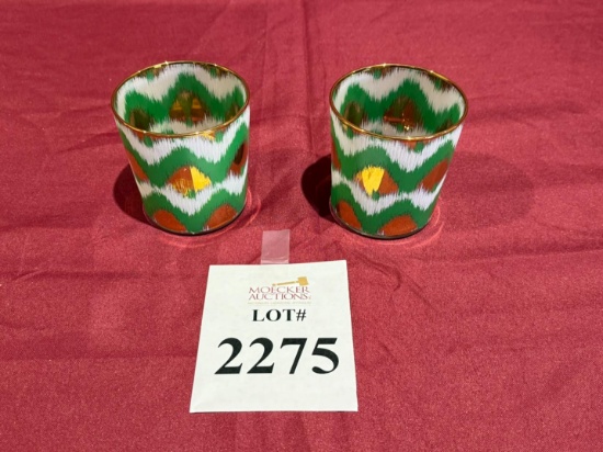 IKAT GOLD GREEN TUMBLERS