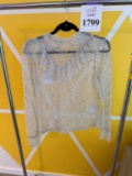 EXQUISE LACE TURTLENECK BLOUSE SIZE L