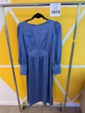 LENNY B ROBE YLESIA BLUE LONG DRESS SIZE 2