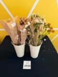 LOT CONSISTING OF (2) METAL PLANTERS