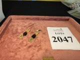 TOHUM PUKA GOLD PLATED AND BLACK SHELL EARRINGS