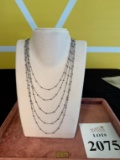 MULTI LAYERED 5 TIER SILVER NECKLACE