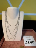 MULTI LAYERED 5 TIER SILVER NECKLACE