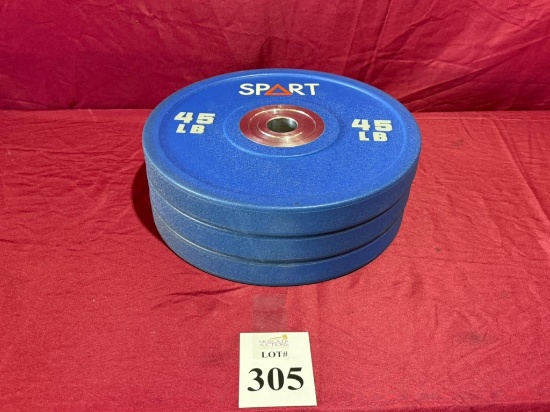 SPART RUBBER BUMPER PLATES 45 LB.