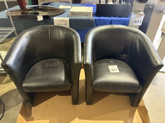 VINYL ARM CHAIRS