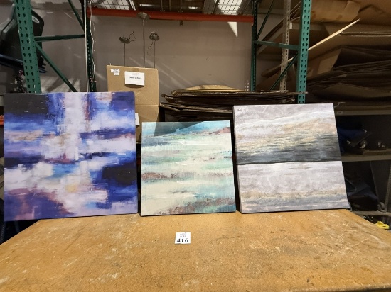 LOT CONSISTING OF ASSORTED SIZE CANVAS WALL ART