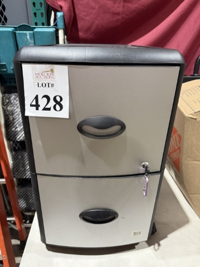 STOREX PLASTIC ROLLING FILE CABINET