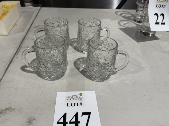 SET OF (4) PRINCESS HOUSE FANTASIA CRYSTAL COFFEE MUGS