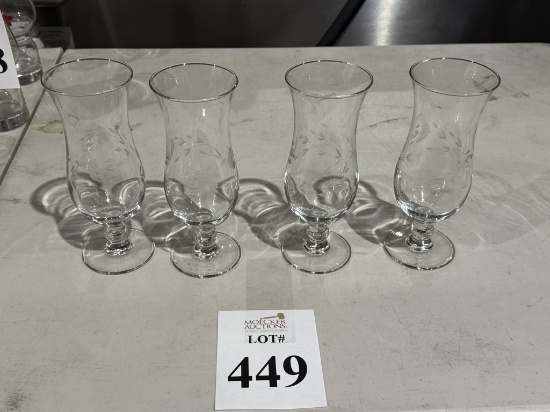 SET OF (4) PRINCESS HOUSE HURRICANE GLASSES