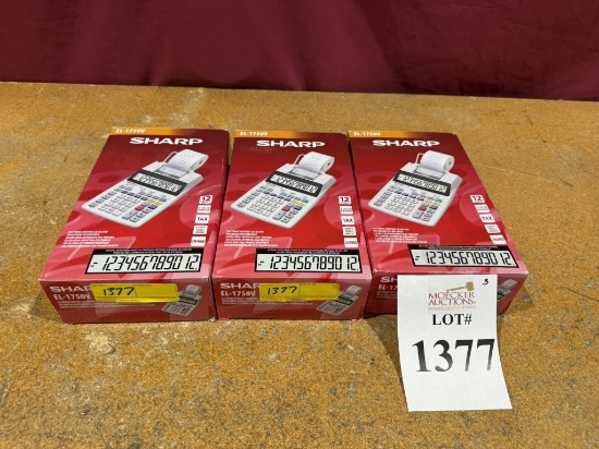 SHARP EL-1750V ELECTRONIC PRINTING CALCULATORS