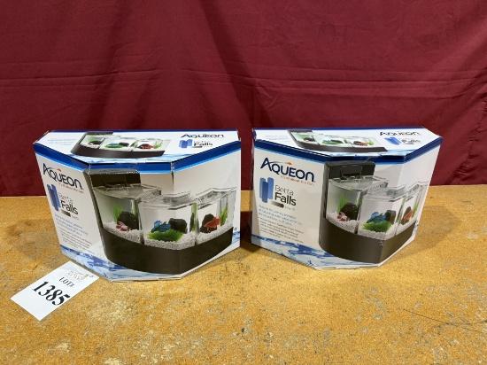 AQUEON BETTA FALLS BLACK KITS, NEW
