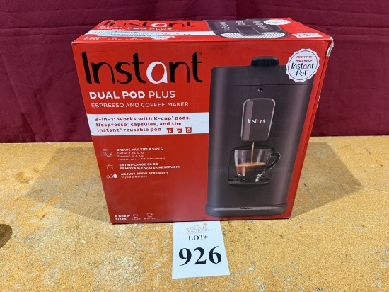 INSTANT DUAL POD PLUS ESPRESSO AND COFFEE MAKER